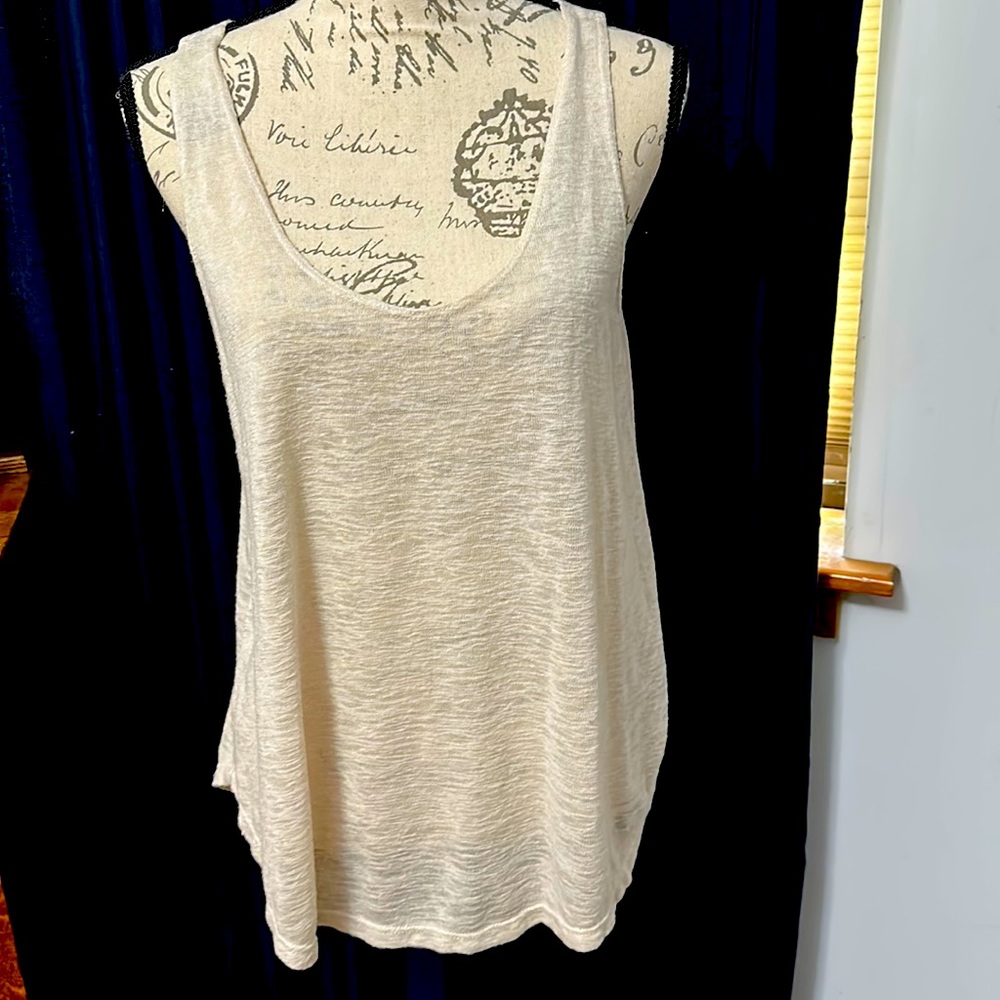 Forever 21 Knit Tank Top Cream Color Size L